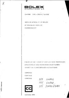 Bolex 160 manual. Camera Instructions.